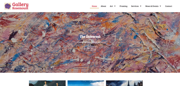 Website Design for Gallery Rosemount in Aberdeen