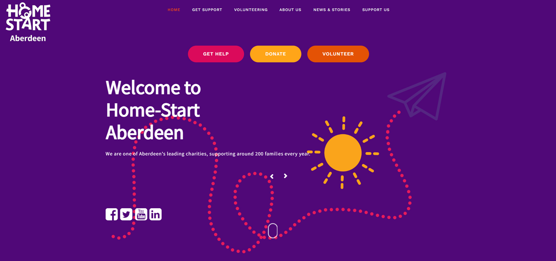 Home-Start Aberdeen Web Design