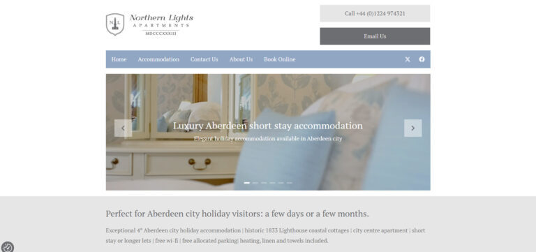 Northern Lights Apartments Website Design Aberdeen 2