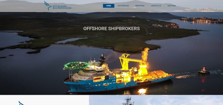 Offshore Ship Brokers Website Design Aberdeen