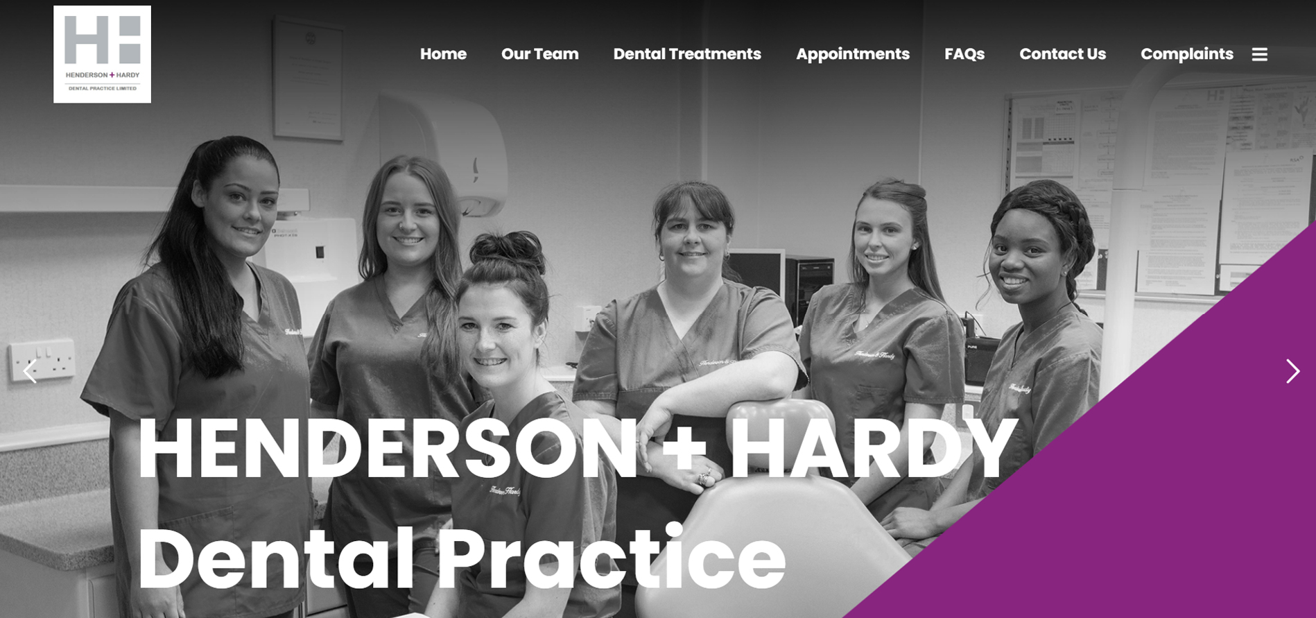 Henderson and Hardy Dental Web Design Aberdeen