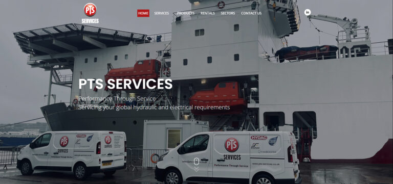 PTS Services Industrial Website Design Aberdeen
