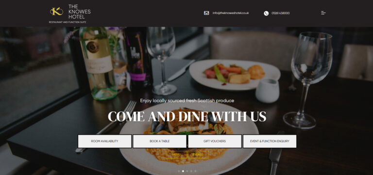 Knowes Hotel Website Design Aberdeenshire