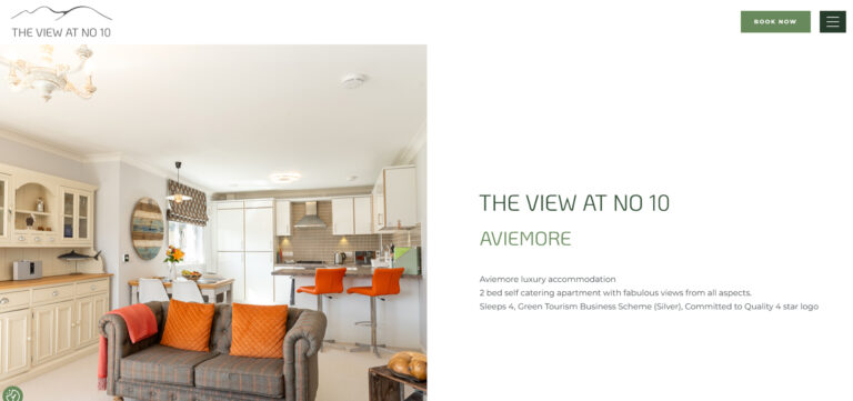 Self Catering Accommodation Website Design Aberdeen
